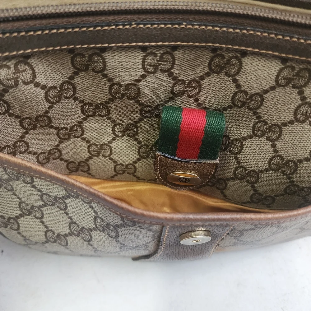 Authentic Vintage Gucci Canvas Sherry Line Shoulder Bag With Digital COA - Picture 12 of 15